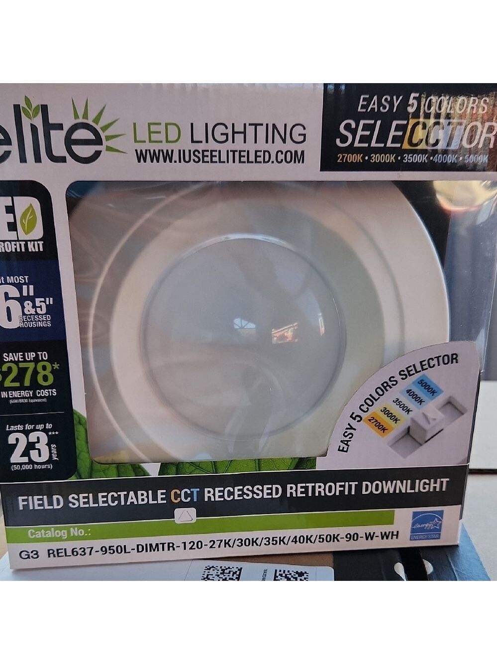 LED Lighting Recessed Retrofit Downlight - White‎